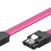 Cablu de date SATA 7p tata - tata roz 0.5m